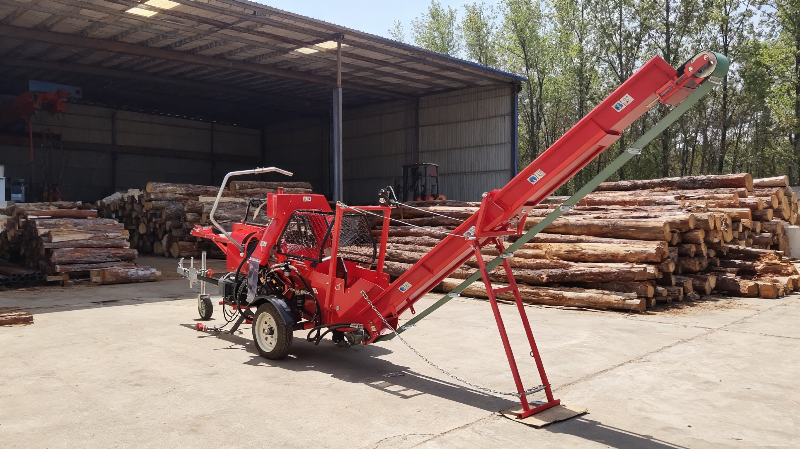 7.5KW motor 7 ton firewood processor