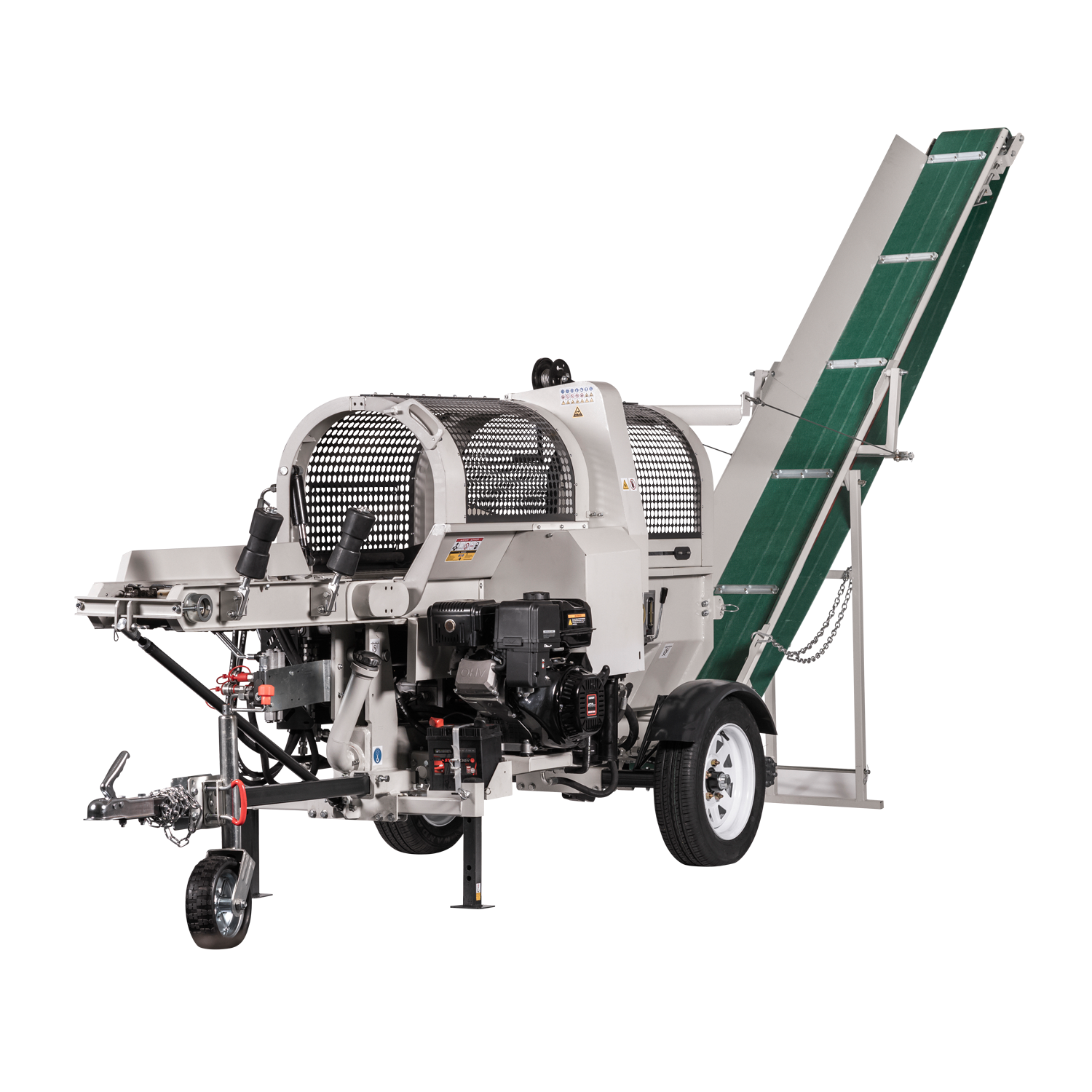 2025 New 12 Ton Gasoline Engine Wood Processor with Infeed Chains