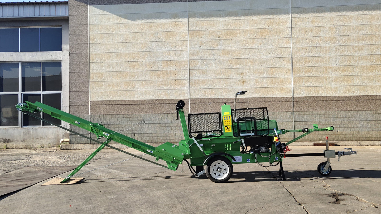 Wontide Manual Cutting 20 Ton Firewood processor with gasoline engine