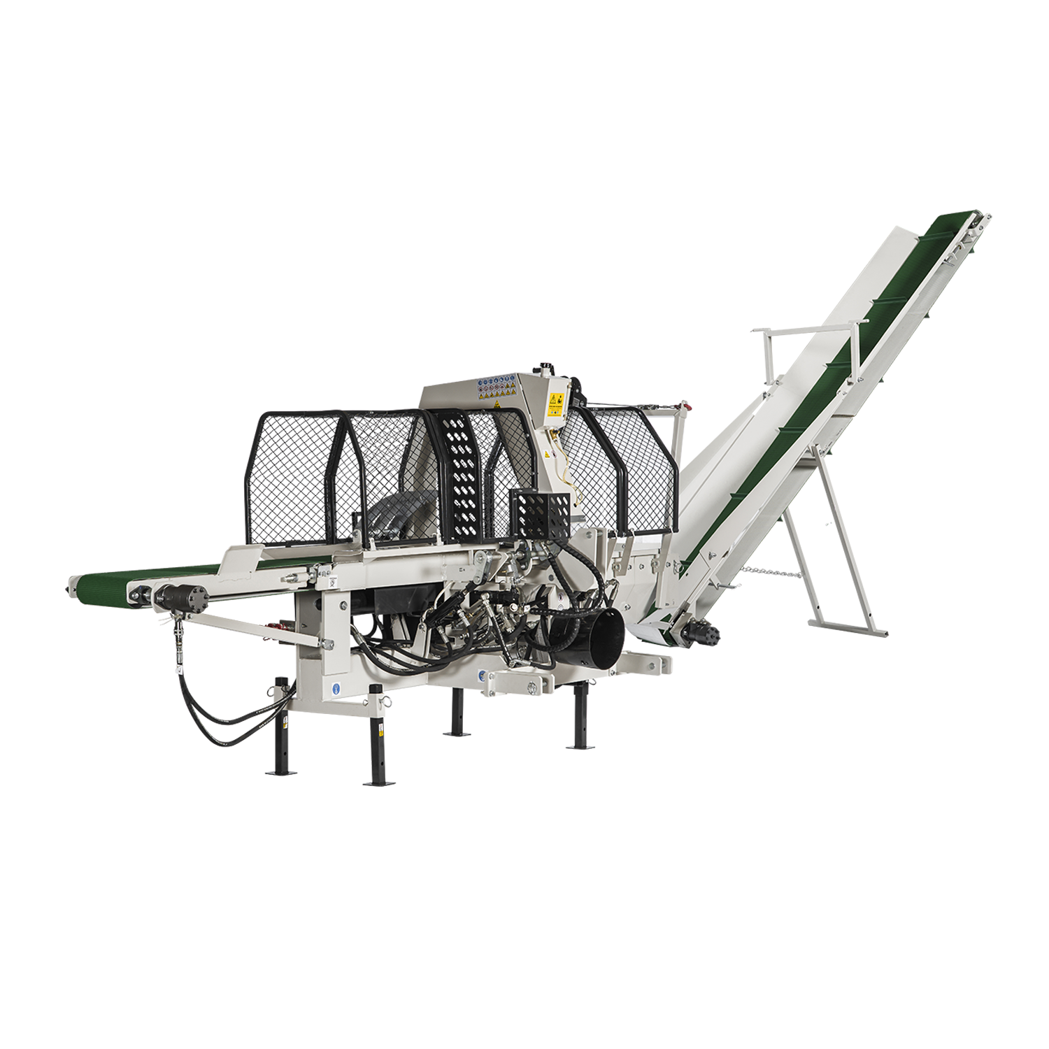 2025 NEW 20 Ton PTO Model Full Hydraulic Wood Processor with Infeed Be ...