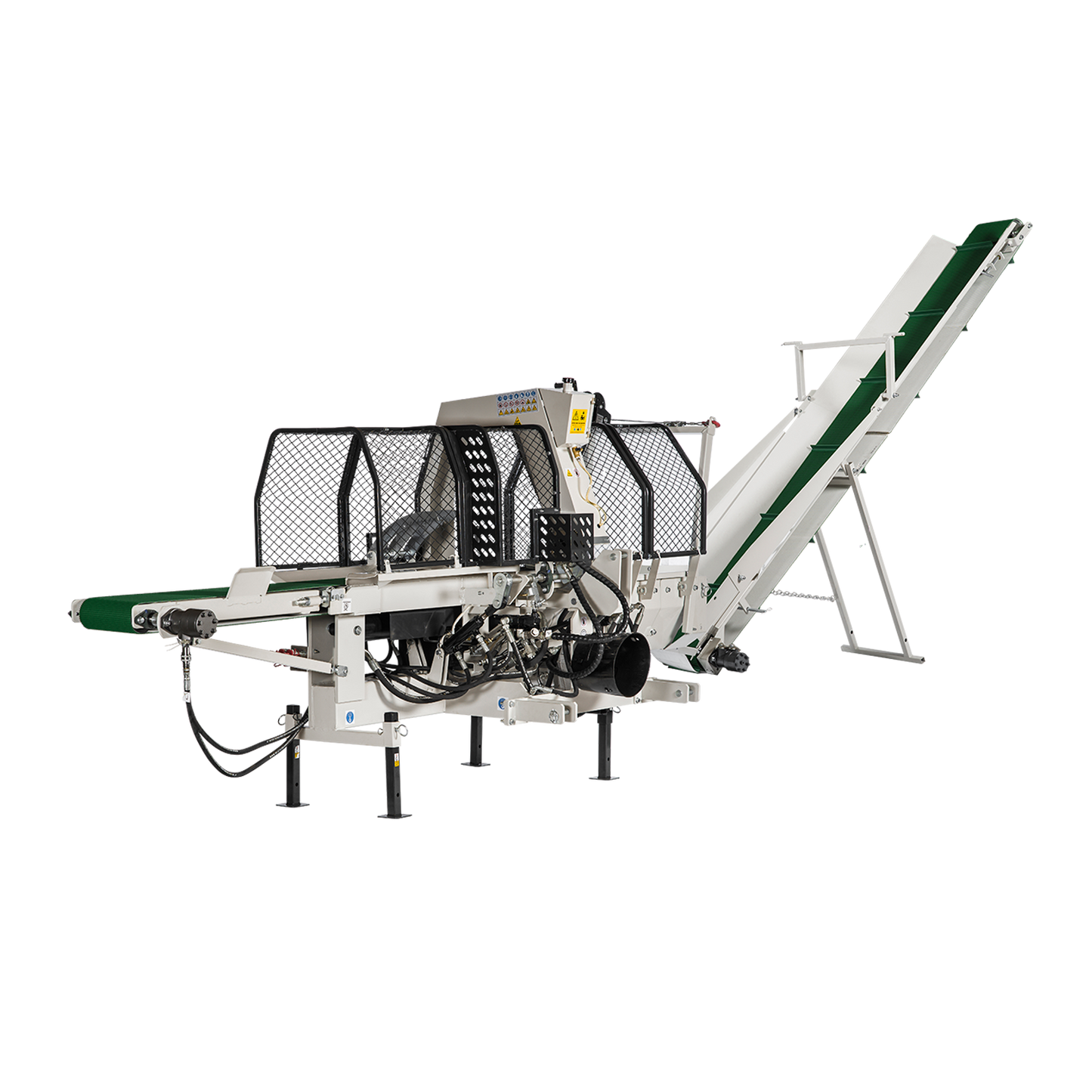 2025 NEW 20 Ton PTO Model Full Hydraulic Wood Processor with Infeed Belt
