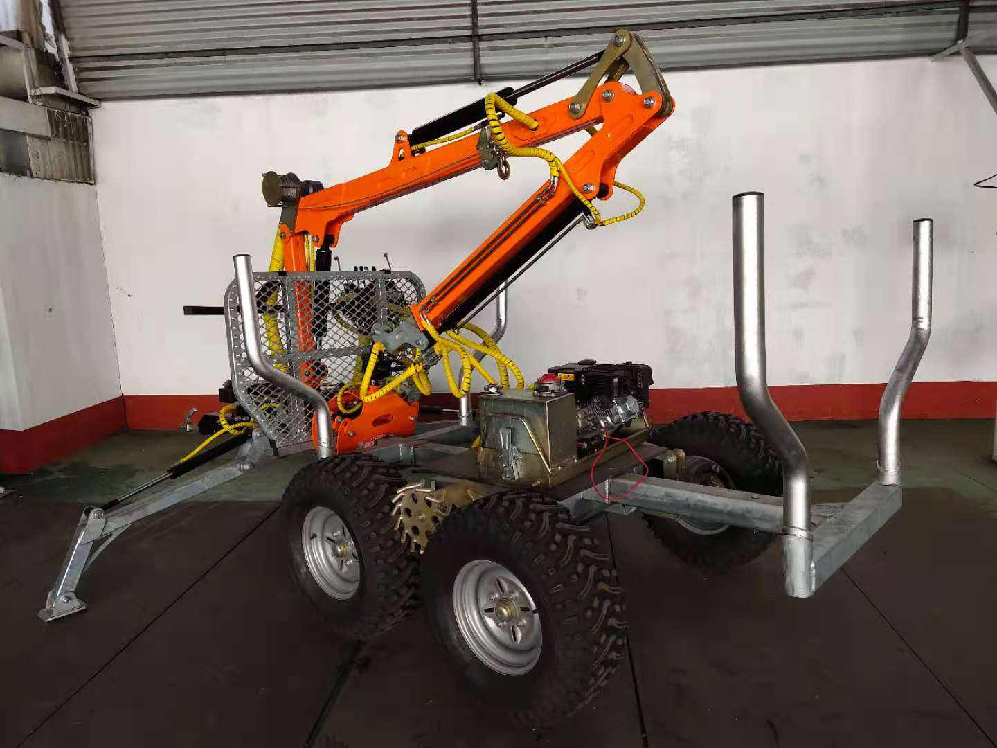 450 Hydraulic Log Trailer Crane Timber Trailer