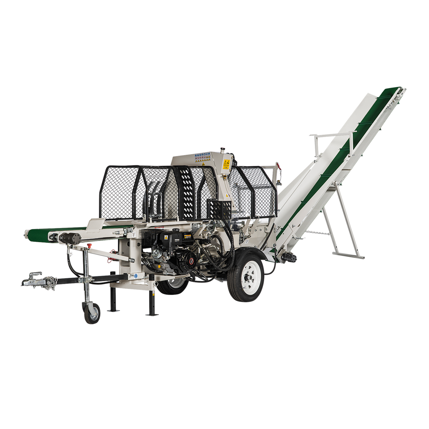 2025 NEW 20 Ton Full Hydraulic Gasoline Engine Wood Processor with Infeed Belt