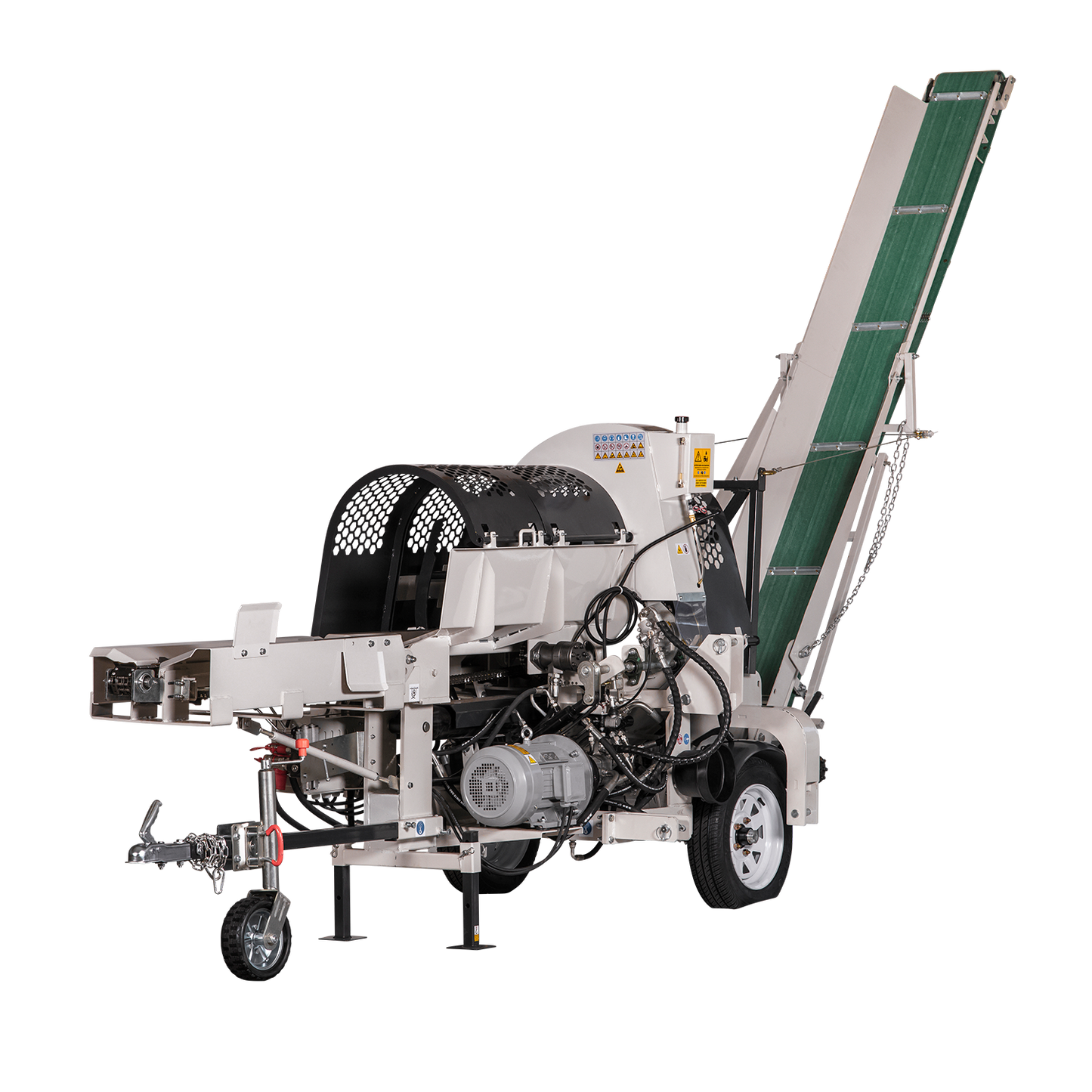 2025 NEW PTO+Electric Combined Wood Processor with Hydraulic Infeed