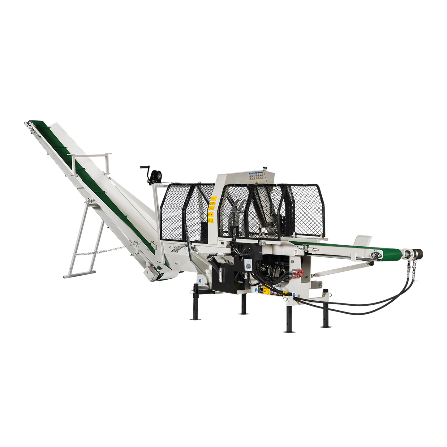 2025 NEW 20 Ton PTO Model Full Hydraulic Wood Processor with Infeed Belt
