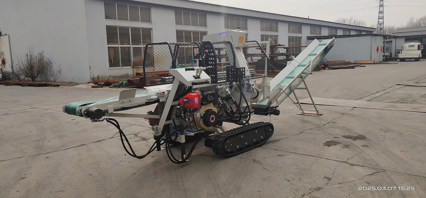 20Ton Tracked Full Hydraulic Wood Processor with Infeed Belt