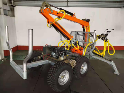 450 Hydraulic Log Trailer Crane Timber Trailer