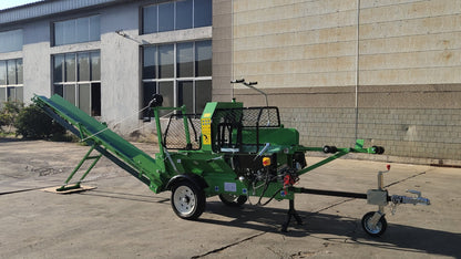 Wontide Manual Cutting 20 Ton Firewood processor with gasoline engine