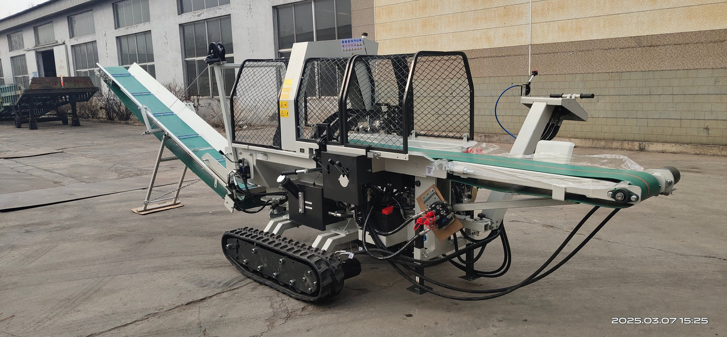 20Ton Tracked Full Hydraulic Wood Processor with Infeed Belt