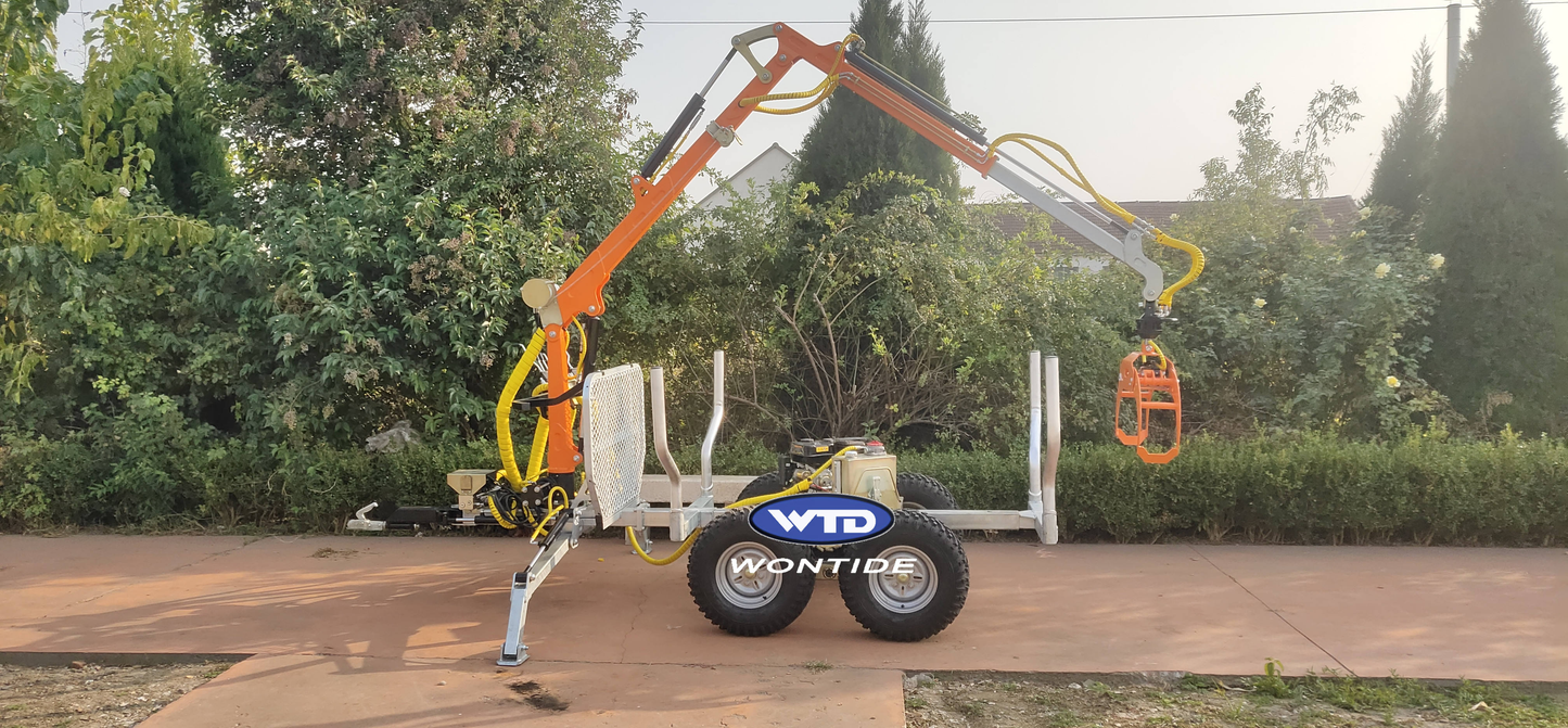 450 Hydraulic Log Trailer Crane Timber Trailer