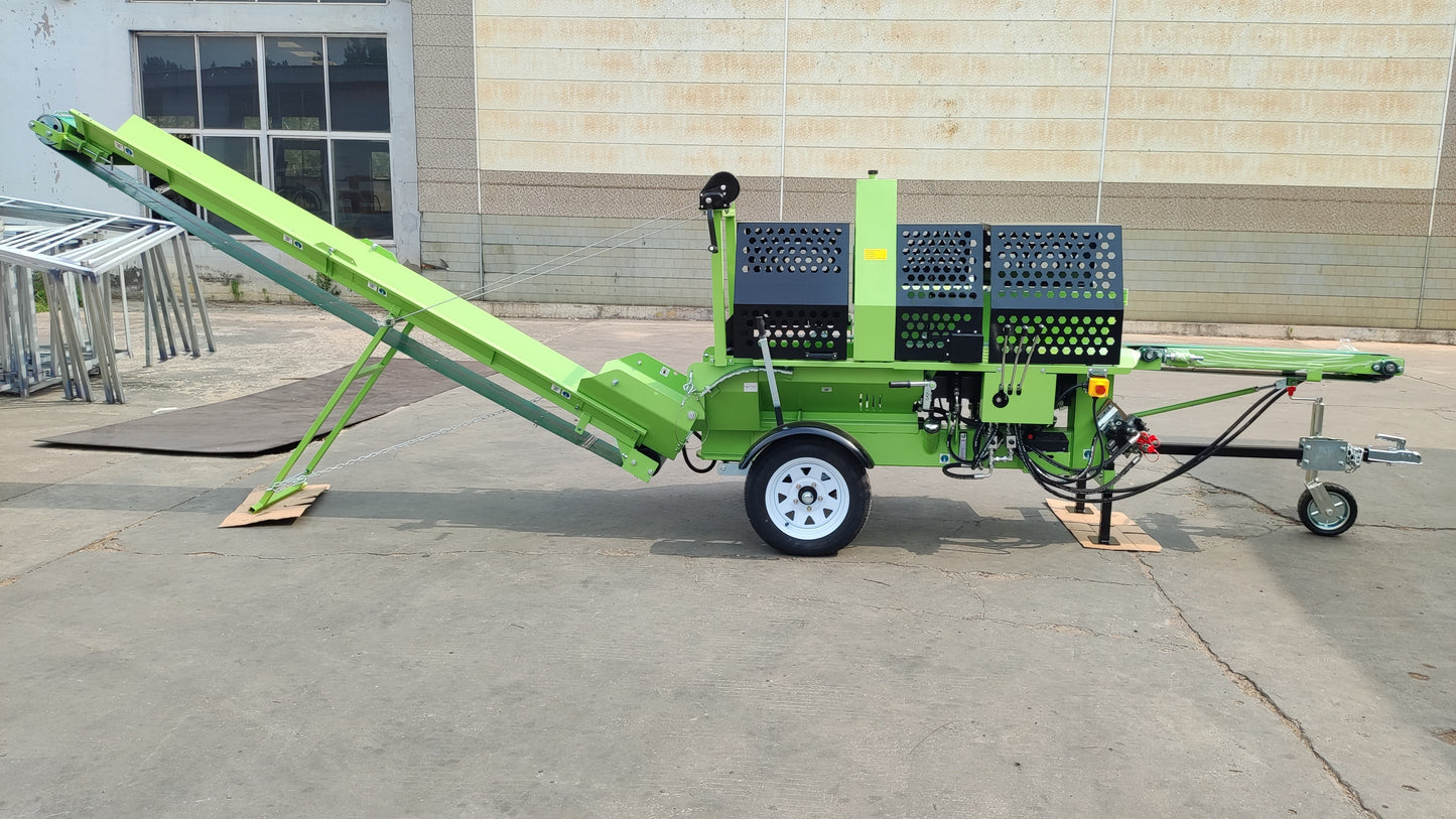20 Ton Hydraulic Firewood Processor with Gasoline Engine