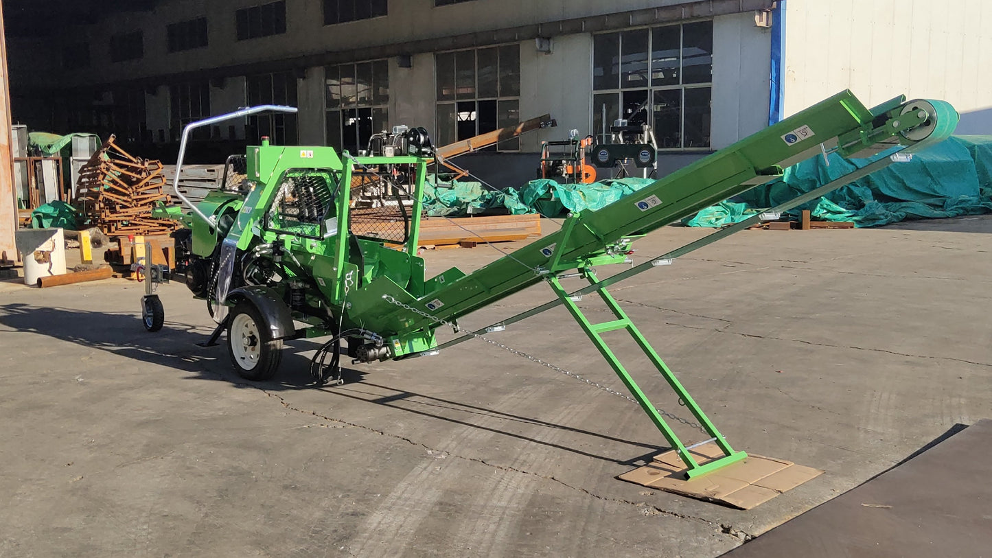 Wontide Manual Cutting 20 Ton Firewood processor with gasoline engine