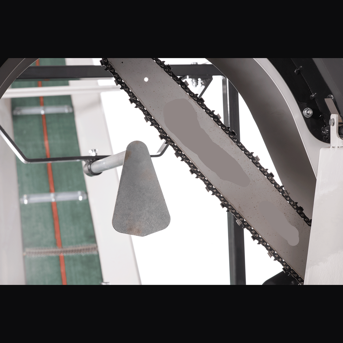 Classic 20 Ton Electric Motor Full Hydraulic Model Wood Processor with Conveyor and Infeed Chains