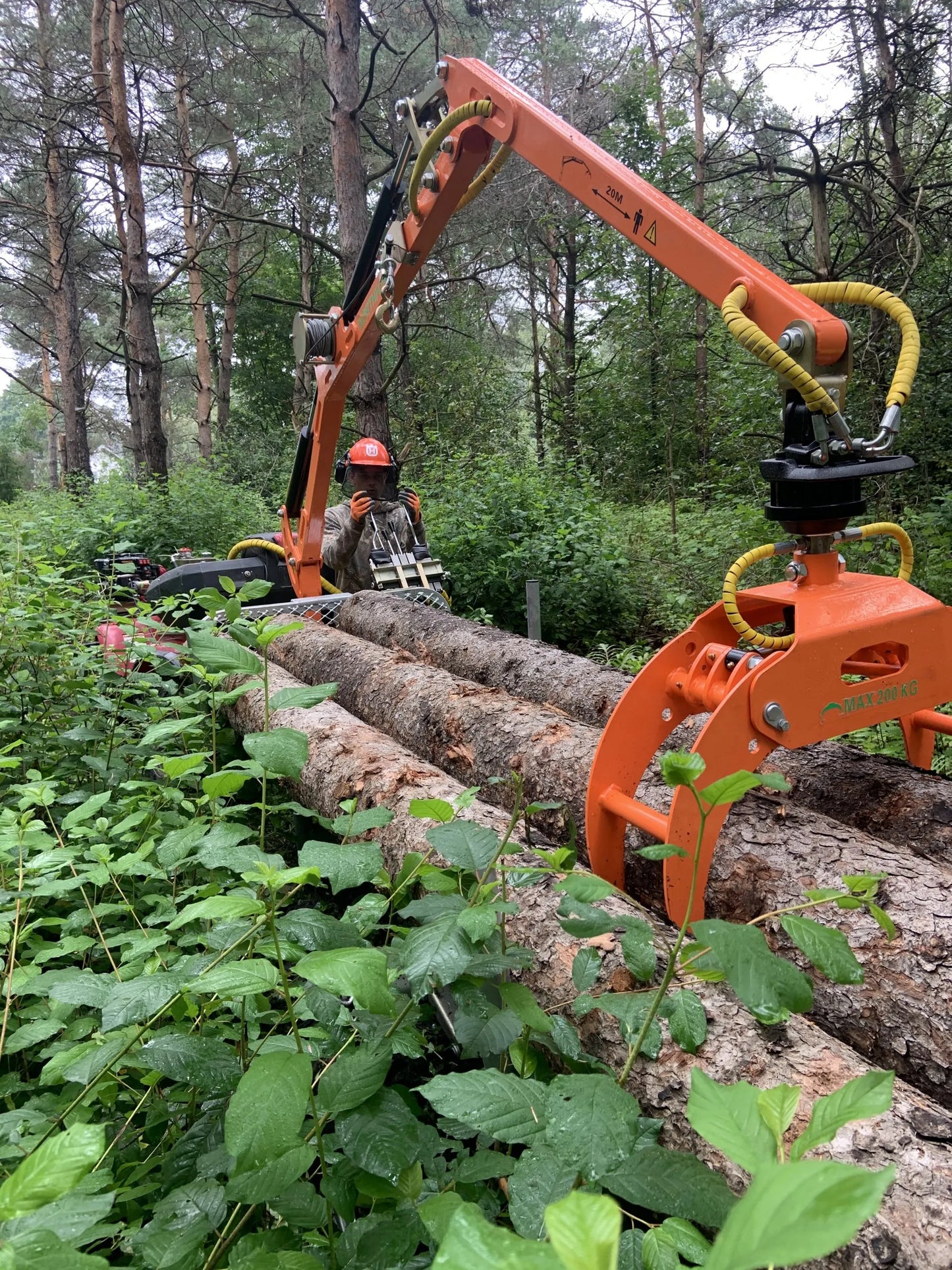 Log Crane New 350 Trailer Log Timber Atv Grapple with CE Certification