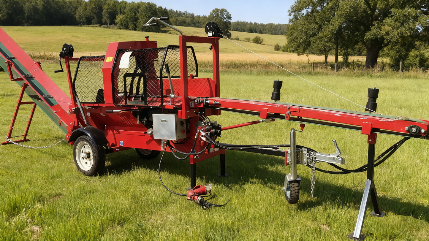 12 ton double winch wood processor